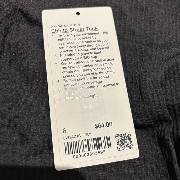 Lululemon Ebb to Street Tank Size 6 - Picture 6 of 6
